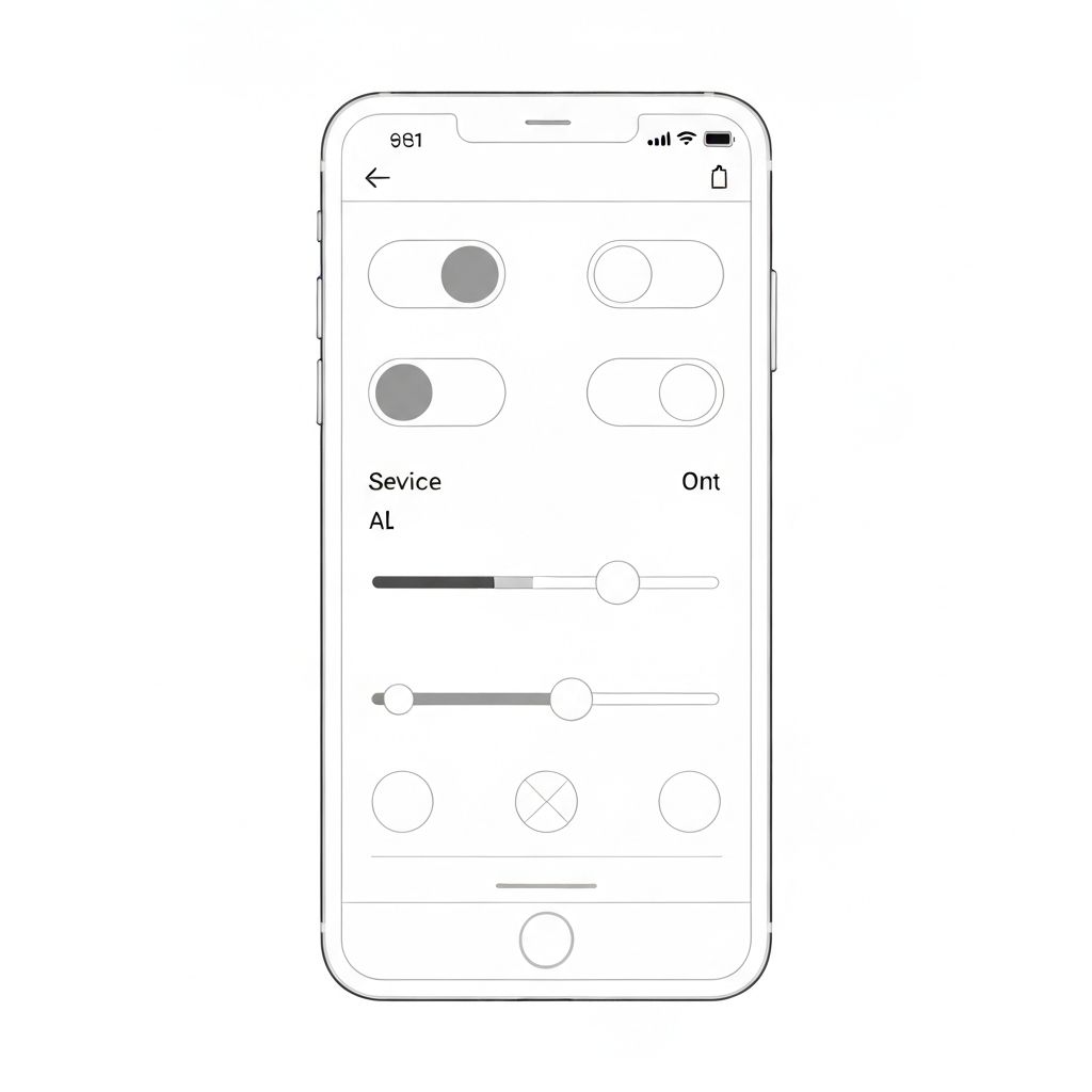 Homee Device Control Wireframe