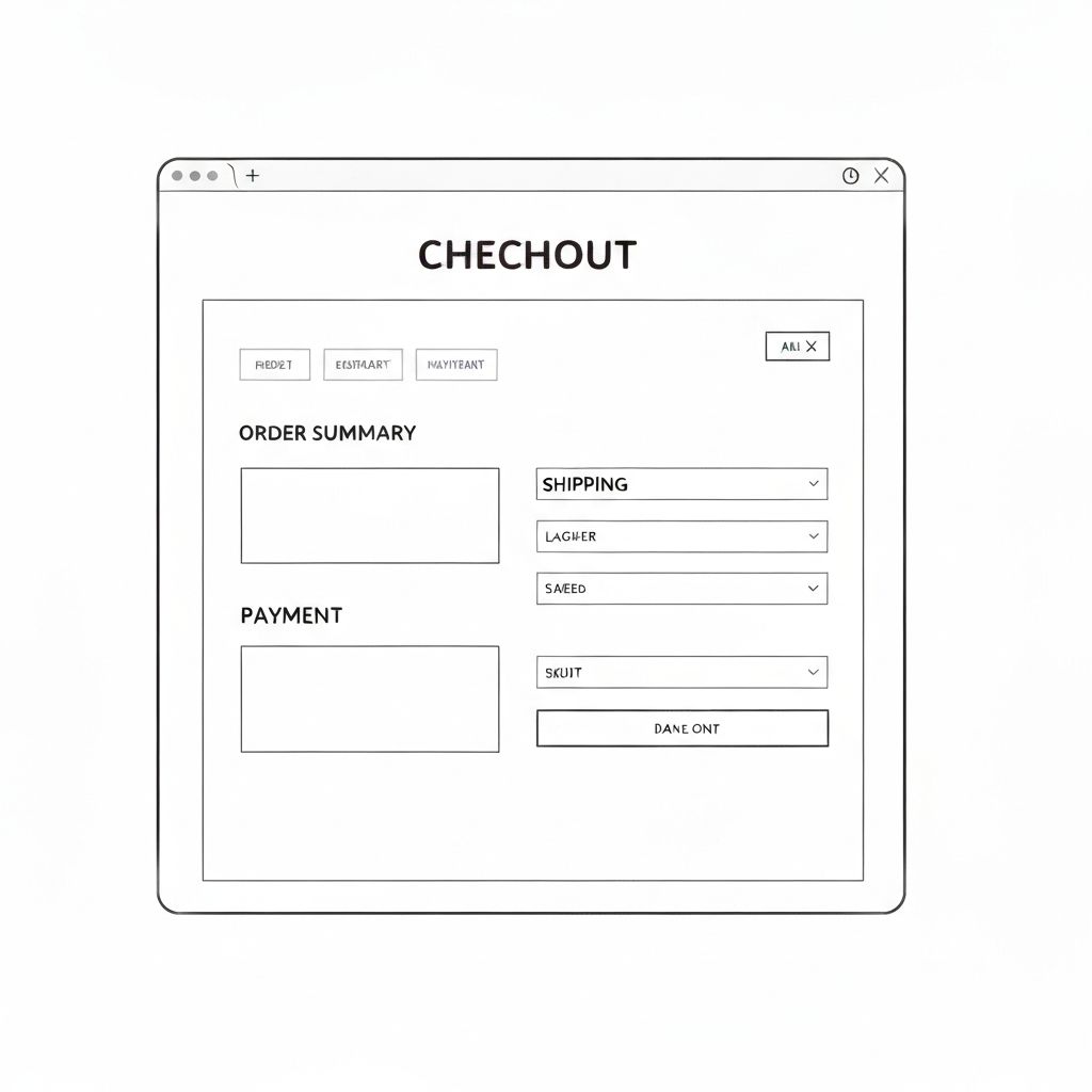 Urban Vogue Checkout Wireframe