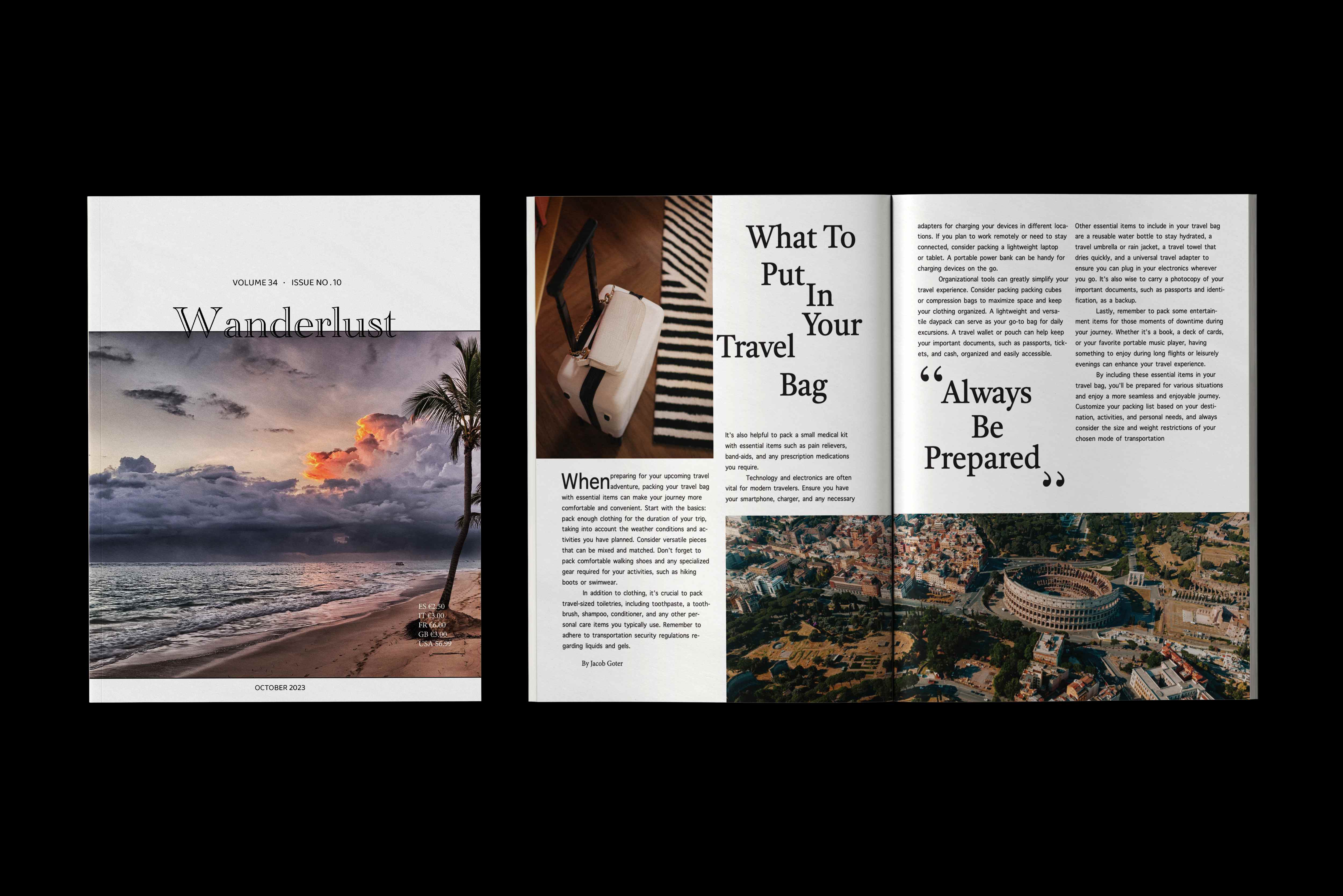 Wanderlust — editorial travel magazine preview